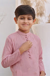 Rose pink emb boys kurta